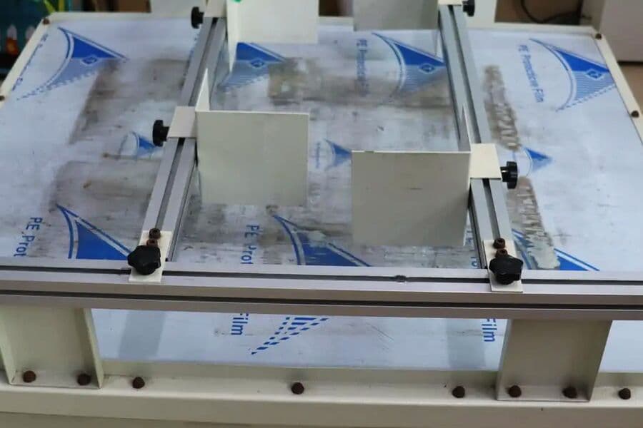 Transit vibration rig used to test packed goods before shipment