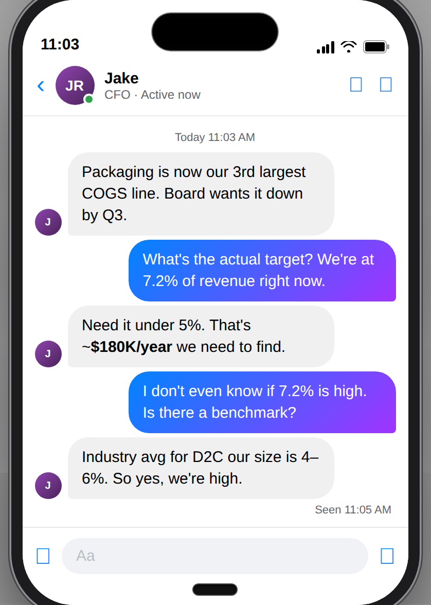 Board packaging target conversation