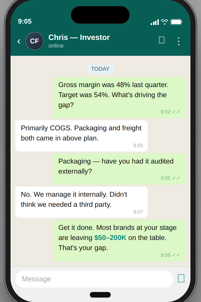 Gross margin conversation
